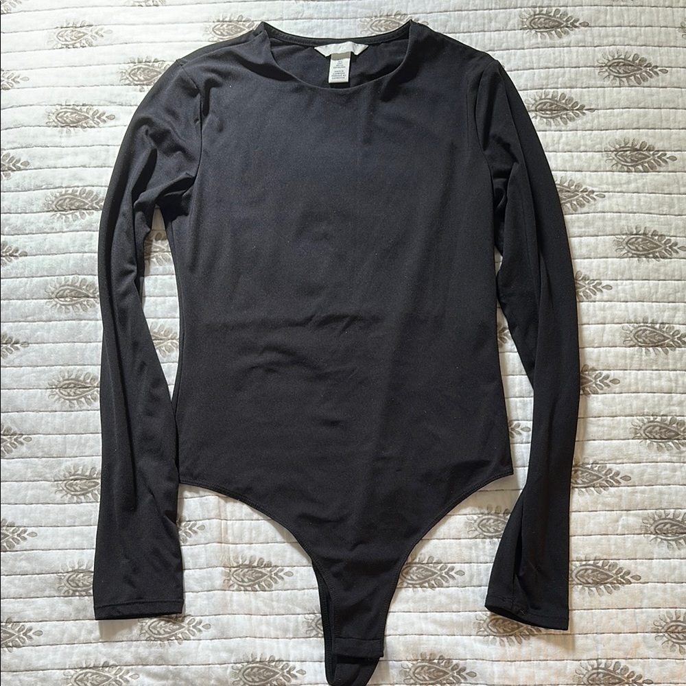 H&M Black Long Sleeve Bodysuit